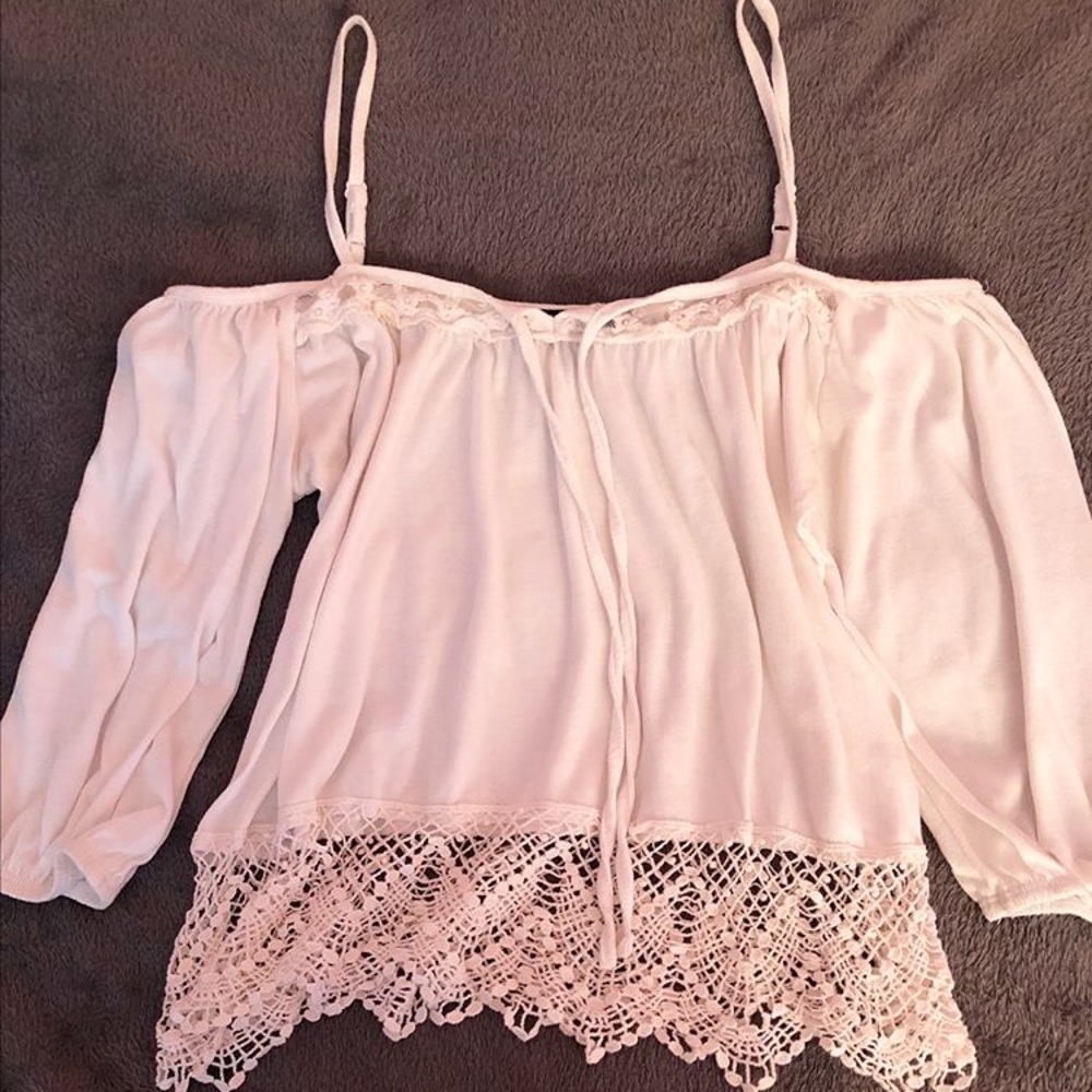 white off the shoulder top